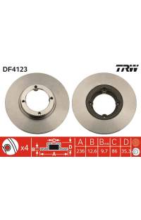 Disco  freno TRW 161-DF4123