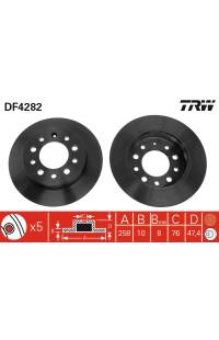 Disco  freno TRW 161-DF4282