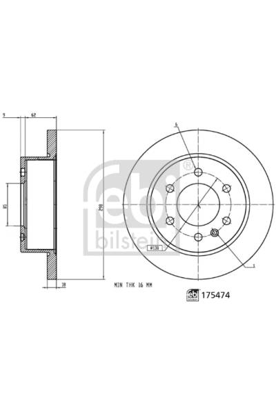 Disco freno febi-bilstein 101-175474