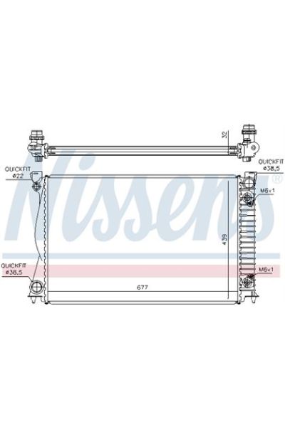 Radiatore, Raffreddamento motore NISSENS 123-60233A