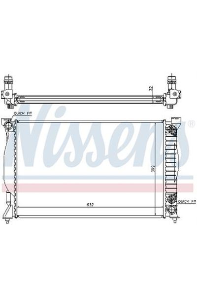 Radiatore, Raffreddamento motore NISSENS 123-60300A