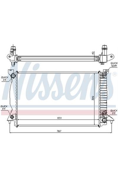 Radiatore, Raffreddamento motore NISSENS 123-60314A