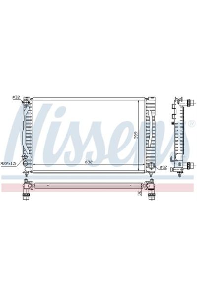Radiatore, Raffreddamento motore NISSENS 123-60497