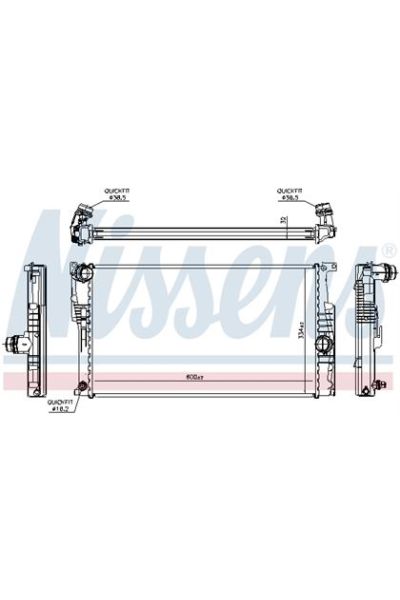 Radiatore, Raffreddamento motore NISSENS 123-60815
