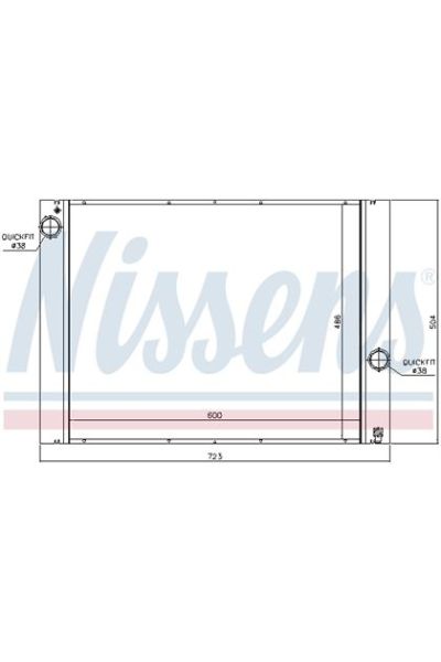 Radiatore, Raffreddamento motore NISSENS 123-60848