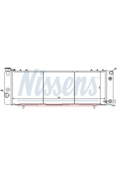 Radiatore, Raffreddamento motore NISSENS 123-61001