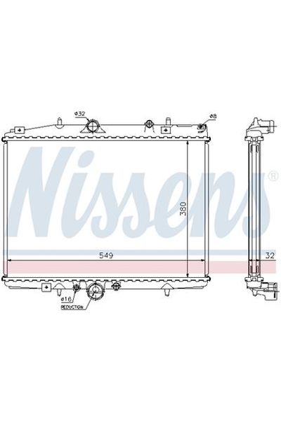 Radiatore, Raffreddamento motore NISSENS 123-61292A