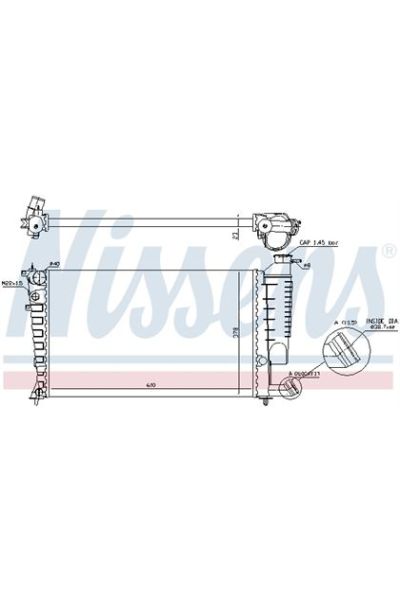 Radiatore, Raffreddamento motore NISSENS 123-61313