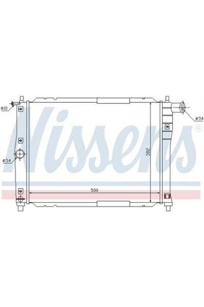 Radiatore, Raffreddamento motore NISSENS 123-61644