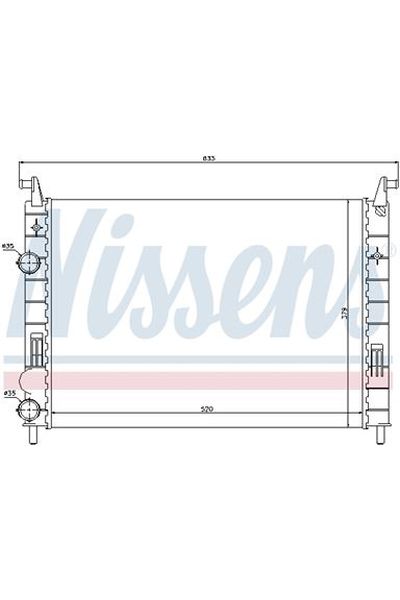 Radiatore, Raffreddamento motore NISSENS 123-61683