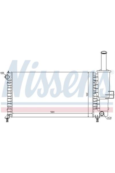 Radiatore, Raffreddamento motore NISSENS 123-61764