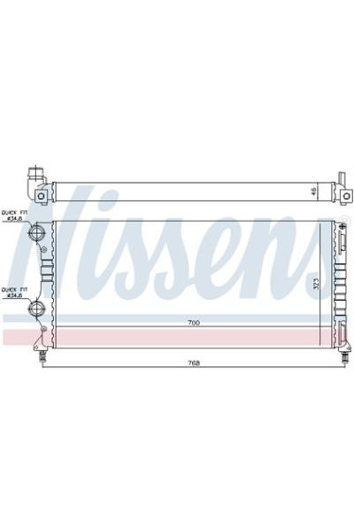Radiatore, Raffreddamento motore NISSENS 123-61765