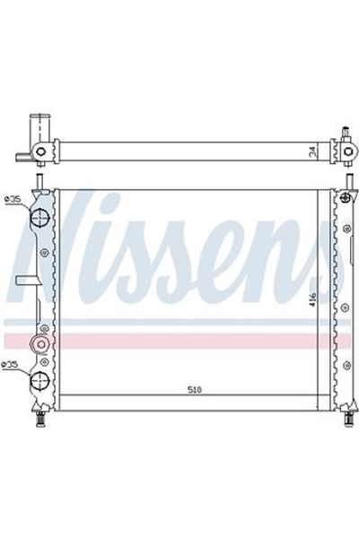 Radiatore, Raffreddamento motore NISSENS 123-61806
