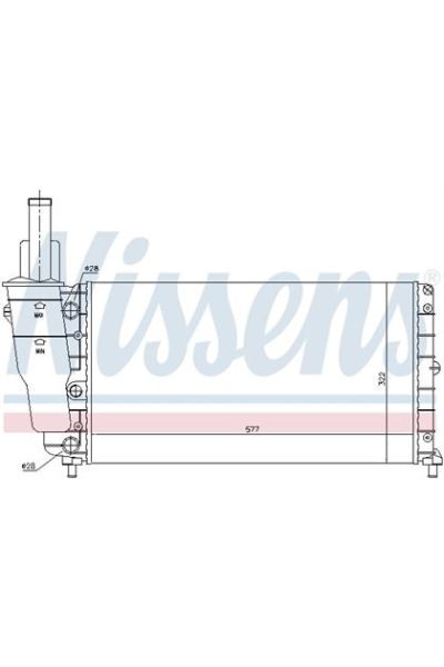 Radiatore, Raffreddamento motore NISSENS 123-61858
