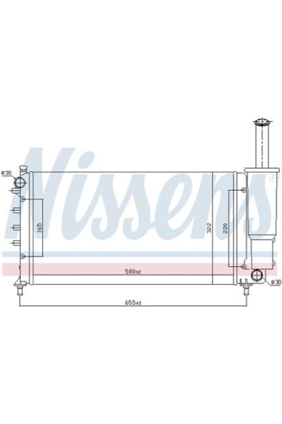 Radiatore, Raffreddamento motore NISSENS 123-61886