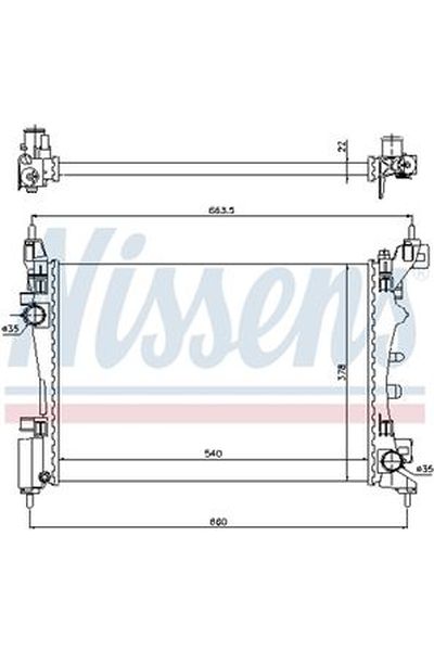 Radiatore, Raffreddamento motore NISSENS 123-61917