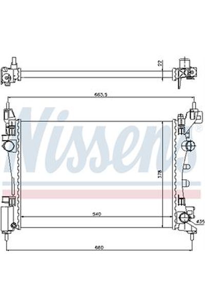 Radiatore, Raffreddamento motore NISSENS 123-61918