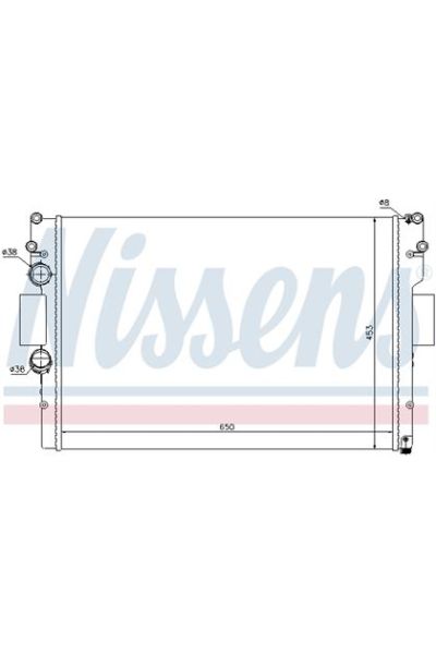 Radiatore, Raffreddamento motore NISSENS 123-61987