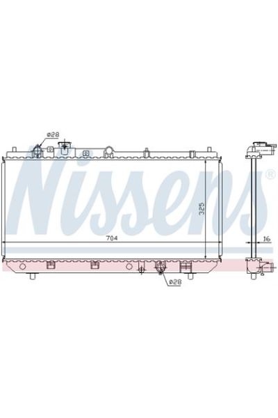 Radiatore, Raffreddamento motore NISSENS 123-62403