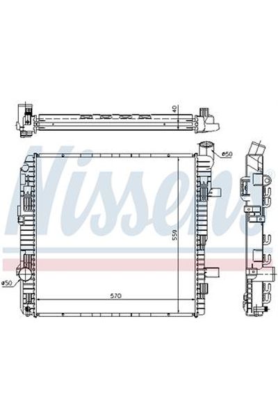 Radiatore, Raffreddamento motore NISSENS 123-62626A