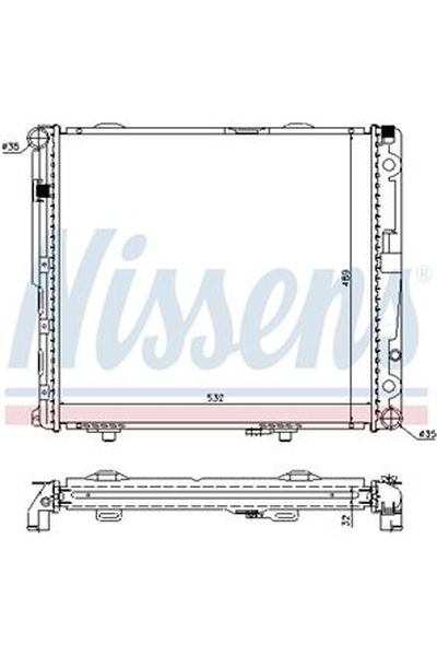 Radiatore, Raffreddamento motore NISSENS 123-62693A