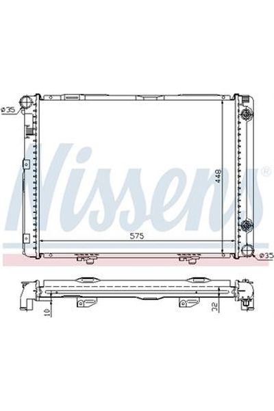 Radiatore, Raffreddamento motore NISSENS 123-62722A