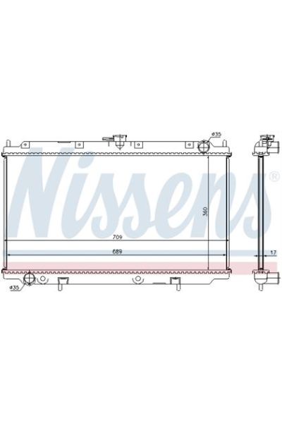 Radiatore, Raffreddamento motore NISSENS 123-62927A