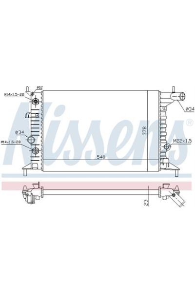 Radiatore, Raffreddamento motore NISSENS 123-630691