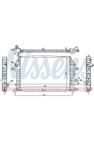 Radiatore, Raffreddamento motore NISSENS 123-630705