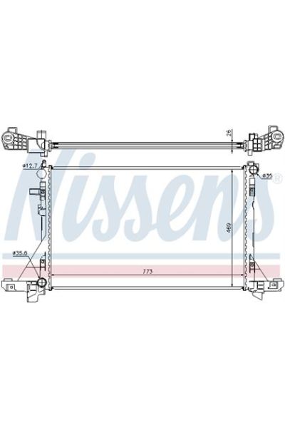 Radiatore, Raffreddamento motore NISSENS 123-630733