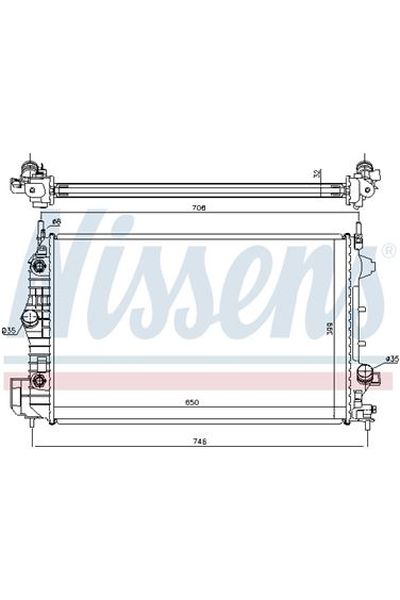 Radiatore, Raffreddamento motore NISSENS 123-63113A