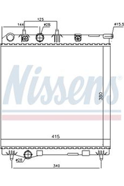 Radiatore, Raffreddamento motore NISSENS 123-636002