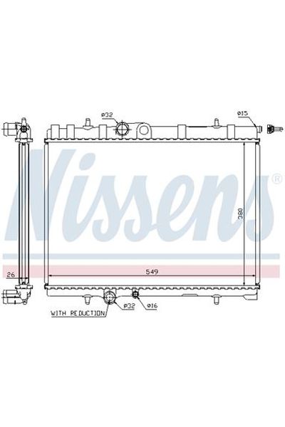 Radiatore, Raffreddamento motore NISSENS 123-63744A