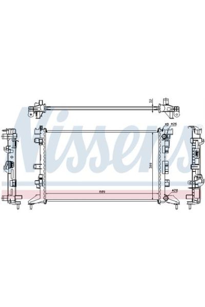 Radiatore, Raffreddamento motore NISSENS 123-637602