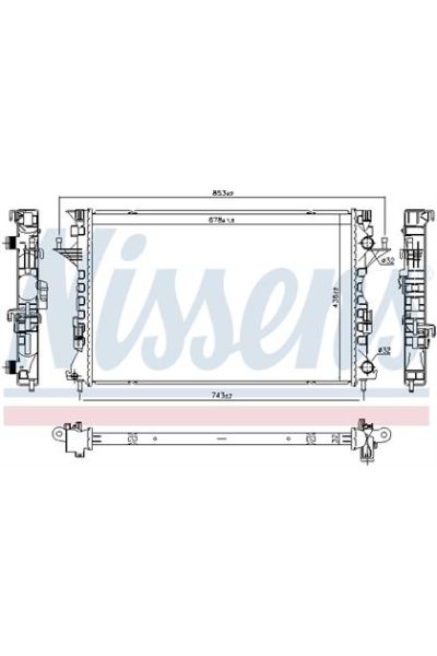 Radiatore, Raffreddamento motore NISSENS 123-637642