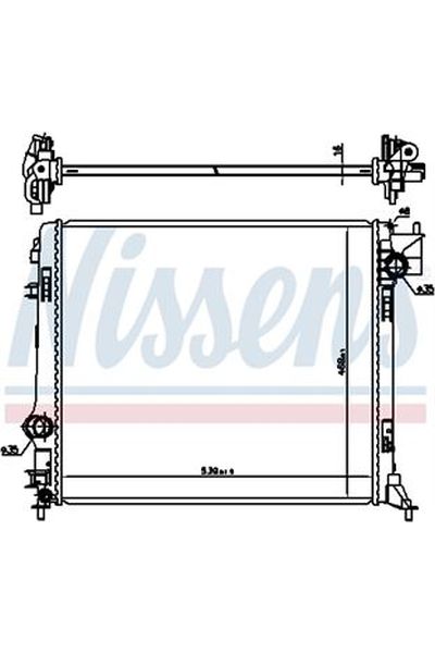 Radiatore, Raffreddamento motore NISSENS 123-637665