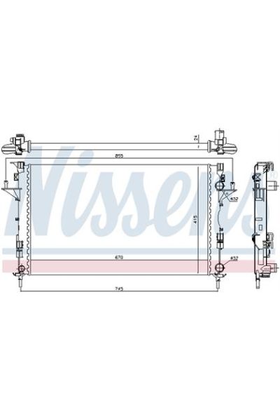 Radiatore, Raffreddamento motore NISSENS 123-63813