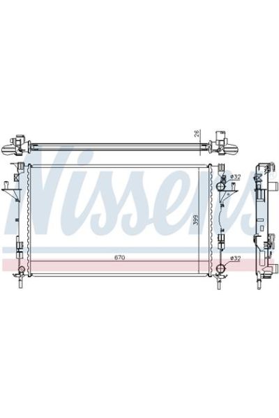 Radiatore, Raffreddamento motore NISSENS 123-63816A