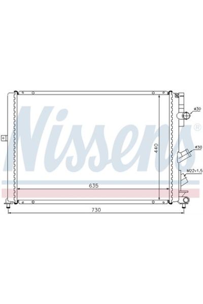 Radiatore, Raffreddamento motore NISSENS 123-63841