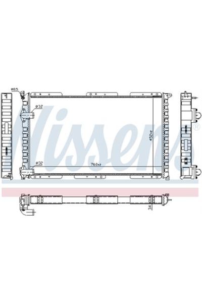 Radiatore, Raffreddamento motore NISSENS 123-63922