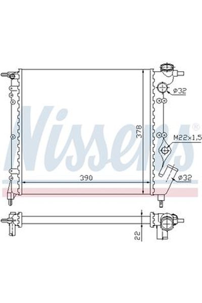 Radiatore, Raffreddamento motore NISSENS 123-63929