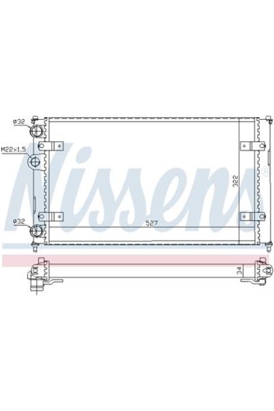 Radiatore, Raffreddamento motore NISSENS 123-639951