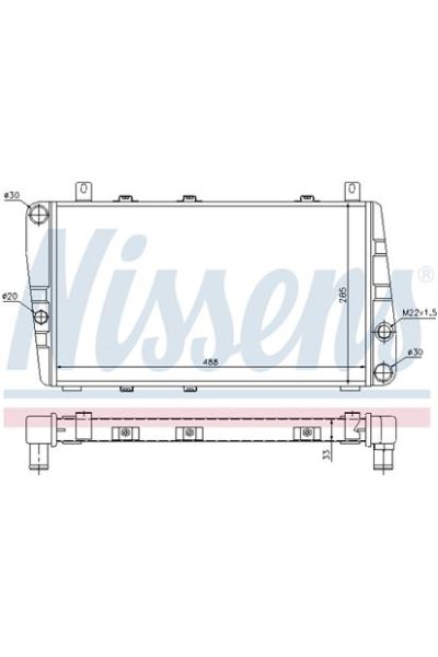 Radiatore, Raffreddamento motore NISSENS 123-64011