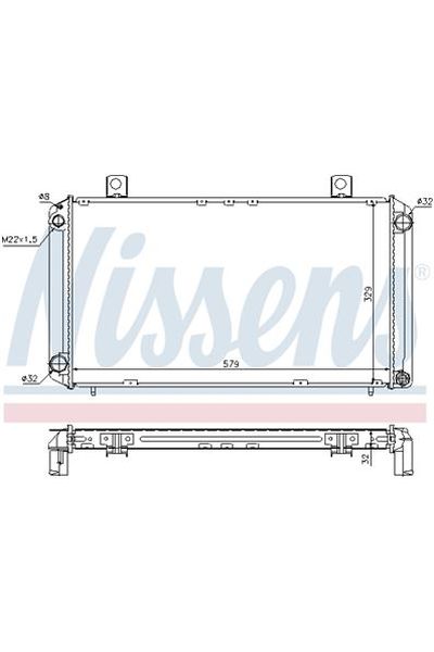 Radiatore, Raffreddamento motore NISSENS 123-64059A