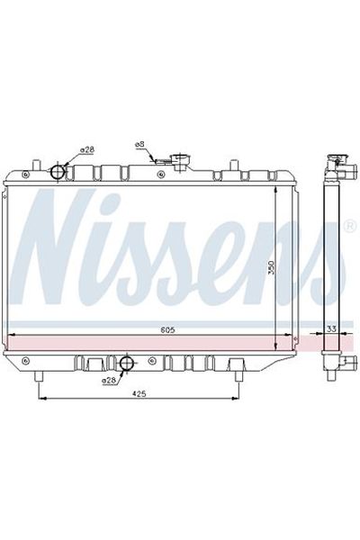 Radiatore, Raffreddamento motore NISSENS 123-64154