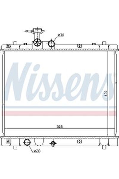 Radiatore, Raffreddamento motore NISSENS 123-641758
