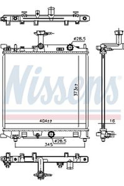 Radiatore, Raffreddamento motore NISSENS 123-641777