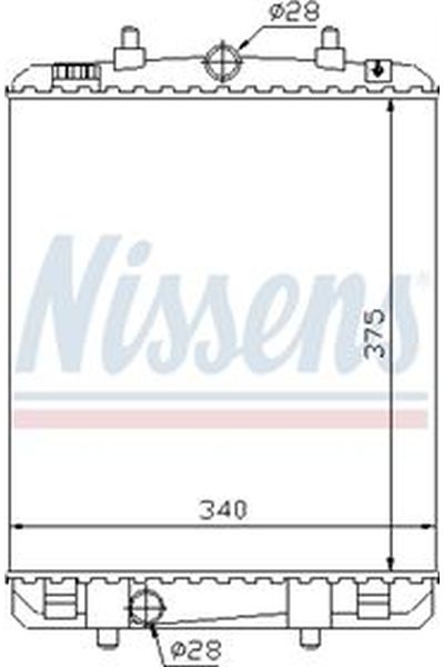 Radiatore, Raffreddamento motore NISSENS 123-64687