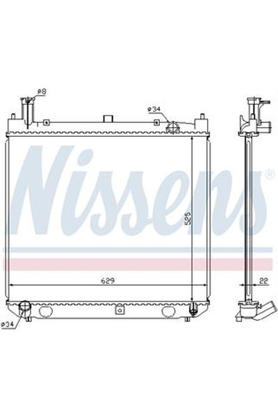 Radiatore, Raffreddamento motore NISSENS 123-64858A
