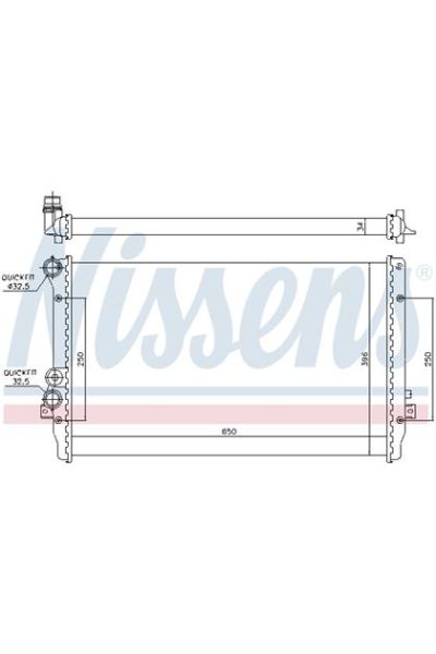 Radiatore, Raffreddamento motore NISSENS 123-65012